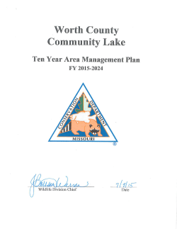 2015 Worth County Community Lake Area Management Plan