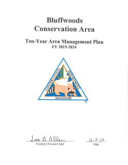 2015 Bluffwoods Conservation Area Management Plan