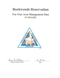 2014 Rockwoods Reservation Area Management Plan