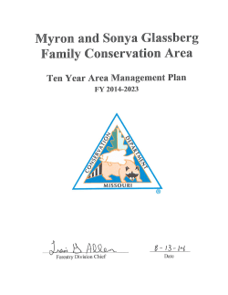 2014 Myron and Sonya Glassberg Family Conservation Area Management Plan