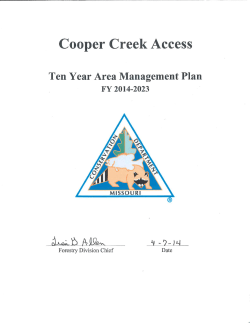 2014 Cooper Creek Access Area Management Plan