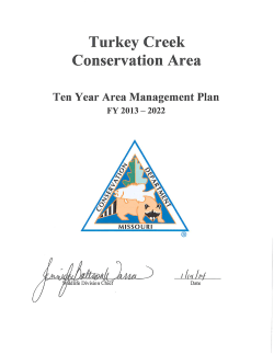 2013 Turkey Creek Conservation Area Management Plan