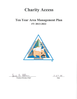 2013 Charity Access Area Management Plan