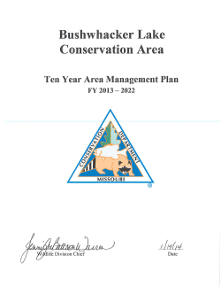 2013 Bushwhacker Lake Conservation Area Management Plan