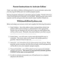 How to activate Edline (parents)
