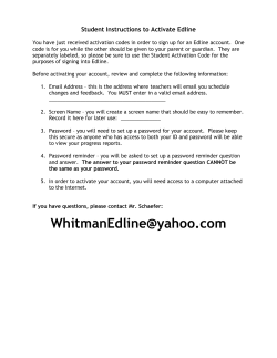 How to activate Edline (students)