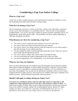 Gap Year