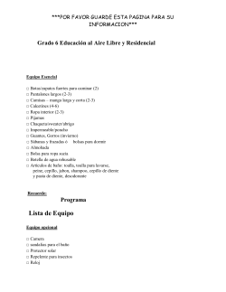 2015 ODE spanish equipment list
