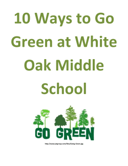 Going Green Research Project