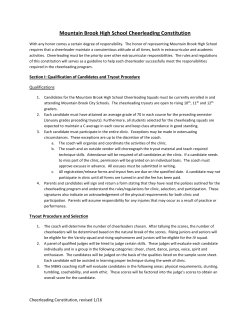 Cheerleading Constitution