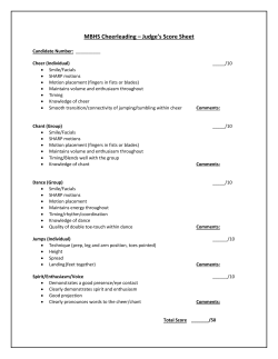 Judges Score Sheet