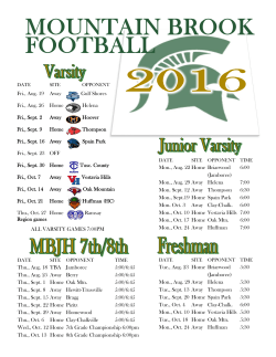 Football Schedule