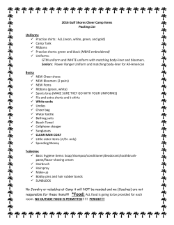 Packing List