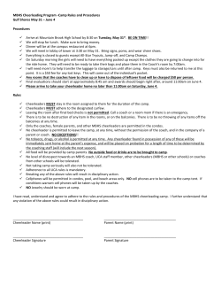 Camp Policies and Procedures
