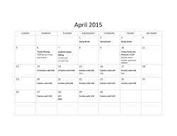 Tentative 2015 Cheer Calendar