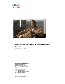 Cisco IP Communicator User Guide