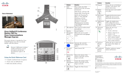 Cisco Unified IP Phone 7937 Conference Station Quick Reference Guide