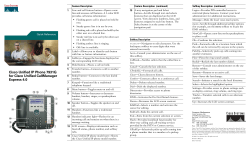 Cisco Unified IP Phone Quick Reference Card 7931G for Cisco Communications Express 3.2 and Later