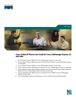 Cisco Unified IP Phone User Guide for Cisco Communications Express 3.2 and Later