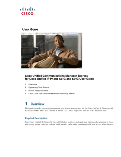 Cisco Unified Communications Manager Express for Cisco Unified IP Phone 521G and 524G User Guide
