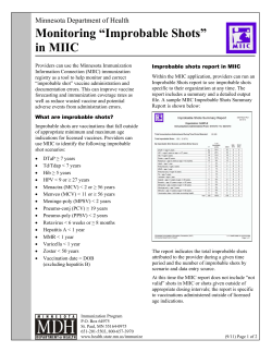 Monitoring Improbable Shots in MIIC (PDF: 184KB/2 pages)