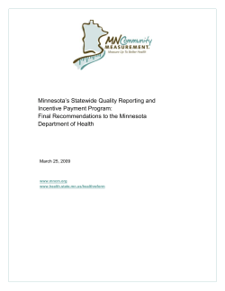 Quality Incentive Payment System Measures and Methodology Final Recommendations with Appendices (PDF: 1.2 MB/184 pages)
