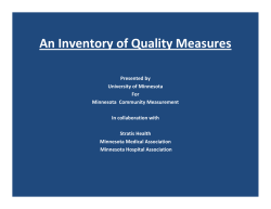 An Inventory of Quality Measures (PDF: 102KB/15 pages)