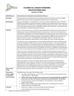 Colorectal Cancer Screening - 2010 (PDF: 119KB/4 pages)