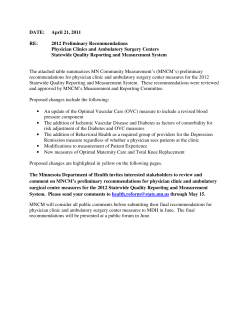 Summary Chart of 2011 Preliminary Recommendations (PDF: 130KB/10 pages)