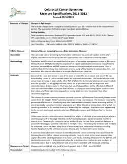 Colorectal Cancer Screening &ndash; 2011 (PDF: 177KB/3 pages)