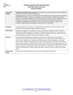 Optimal Vascular Care (OVC) &ndash; 2011 (PDF: 163KB/3 pages)