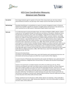 HCH Advance Care Plan Measure Spec (PDF )