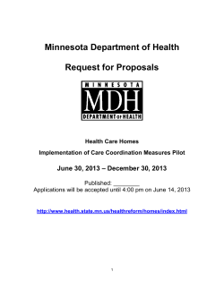 HCH Care Coordination Grant RFP (Doc)