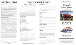 Women's Soccer Camp 2009