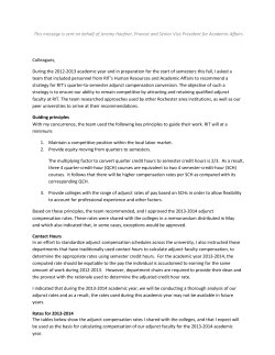 RIT Adjunct Faculty Rates Final Report
