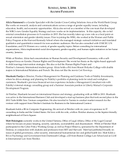 2016 Open House - Alumni Panelist Biographies