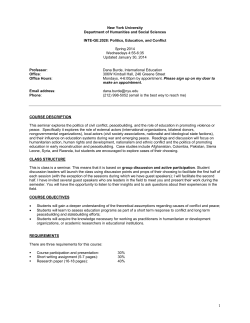 Comparative Politics, Education, and Conflict