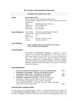 The Practice of International Education