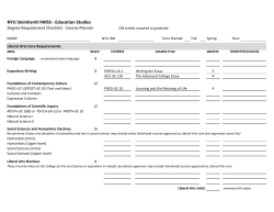 Degree Requirement Checklist