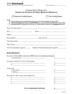Club / Department Funding Request Form
