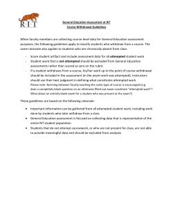 Course Withdrawal Guidelines