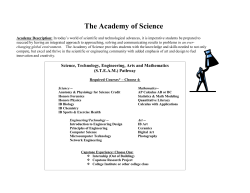 Academies Pathway Science 2014-15