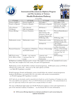 Health Professions Pathway