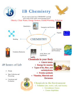 IB Chemistry, SL
