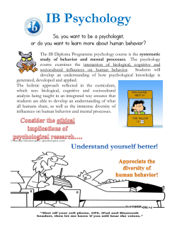 IB Psychology, SL