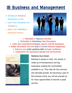 IB Business and Management, SL