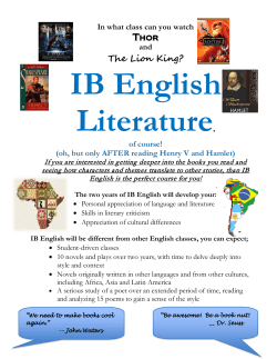 IB English Literature, HL