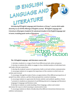 IB English Language and Literature, HL