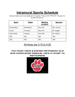 Intramural Schedule
