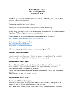 January 2016 Meeting Minutes